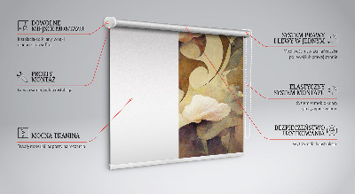Fensterrollo in Rosa mit Blütenmotiv