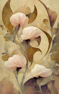 Fensterrollo in Rosa mit Blütenmotiv