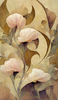 Fensterrollo in Rosa mit Blütenmotiv
