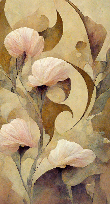 Fensterrollo in Rosa mit Blütenmotiv
