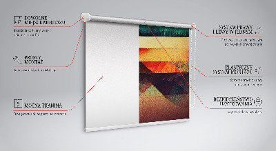 Fensterrollo mit Motiv abstrakte Berge