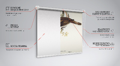 Fensterrollo mit Vögeln auf einem Baum