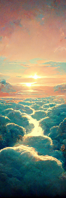 Fensterrollo in Sonnenuntergang