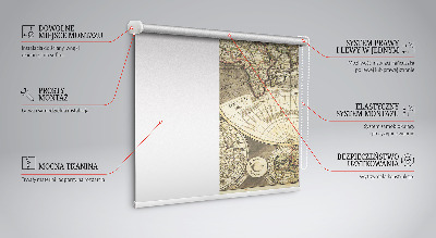 Fensterrollo mit Weltkarte