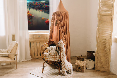 Fensterrollo im Design Fluss im Mondlicht