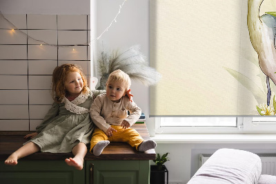 Fensterrollo ein Kranich im Grünen