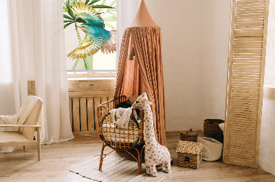 Rollo Fenster mit Vögelmotiv im Laub