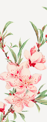 Fensterrollo in Rosa mit Blumenmotiv