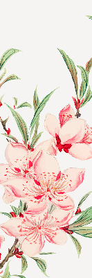 Fensterrollo in Rosa mit Blumenmotiv