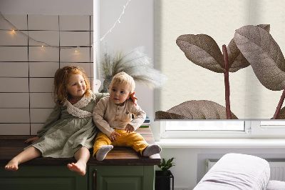 Fensterrollo innen herabfallende Blume