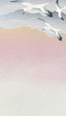 Rollo Fenster mit Motiv fliegender Vögel