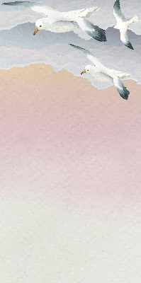 Rollo Fenster mit Motiv fliegender Vögel