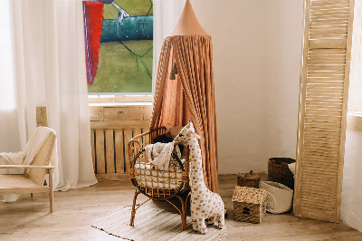 Rollo Fenster mit einem Vogel auf einem Ast