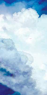 Fensterrollo in Wolken-Optik