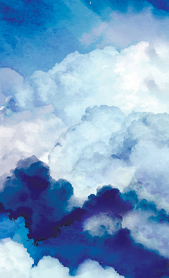 Fensterrollo in Wolken-Optik