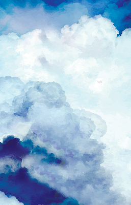 Fensterrollo in Wolken-Optik