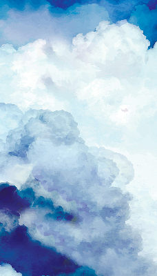 Fensterrollo in Wolken-Optik