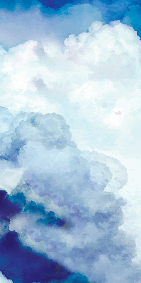 Fensterrollo in Wolken-Optik