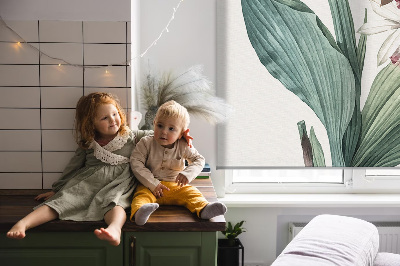 Fensterrollo innen in Blume