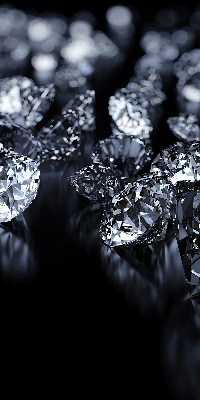 Verdunkelungsrollo mit Diamanten- und Glitzerdekor