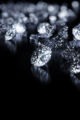 Verdunkelungsrollo mit Diamanten- und Glitzerdekor