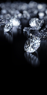 Verdunkelungsrollo mit Diamanten- und Glitzerdekor