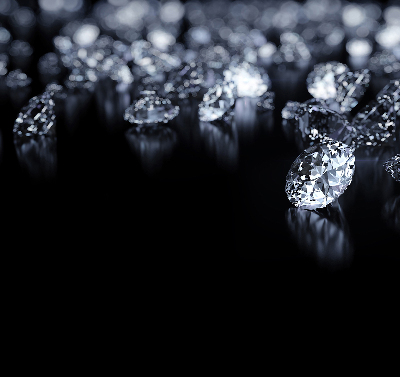 Verdunkelungsrollo mit Diamanten- und Glitzerdekor