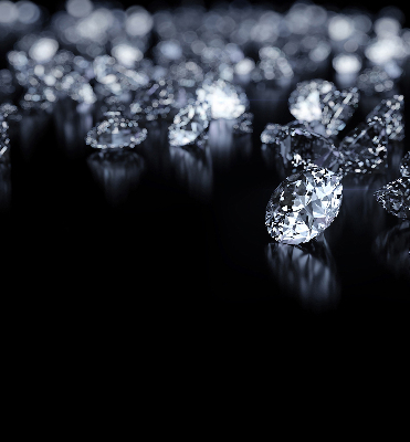Verdunkelungsrollo mit Diamanten- und Glitzerdekor