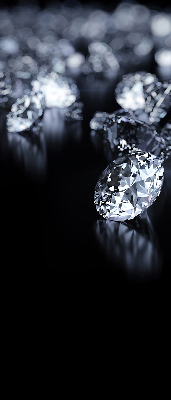 Verdunkelungsrollo mit Diamanten- und Glitzerdekor