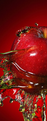 Verdunkelungsrollo mit Motiv roter Apfel