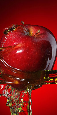 Verdunkelungsrollo mit Motiv roter Apfel