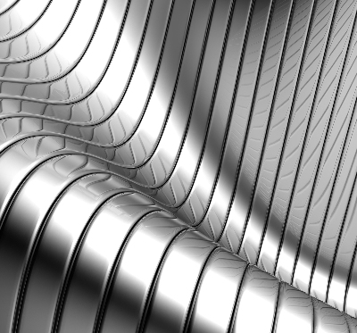 Fenster Rollo mit metallischer abstrakter Optik