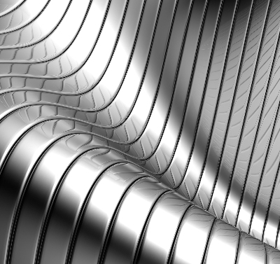 Fenster Rollo mit metallischer abstrakter Optik