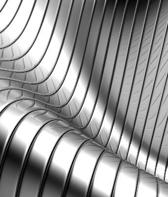 Fenster Rollo mit metallischer abstrakter Optik
