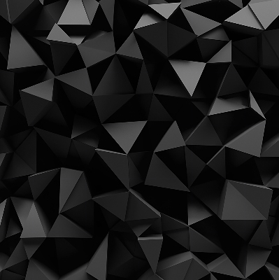 Fenster Rollo mit schwarzem Origami-Motiv