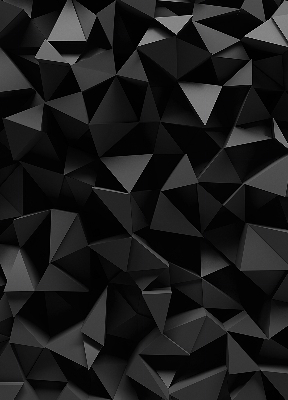 Fenster Rollo mit schwarzem Origami-Motiv