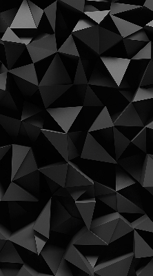 Fenster Rollo mit schwarzem Origami-Motiv