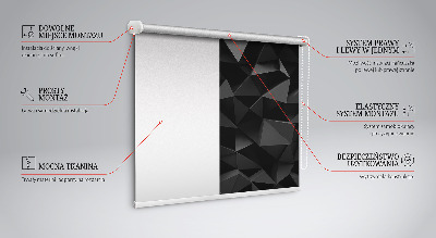 Fenster Rollo mit schwarzem Origami-Motiv
