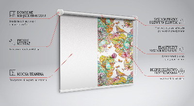 Fenster Rollo mit farbenfrohem Naturmuster