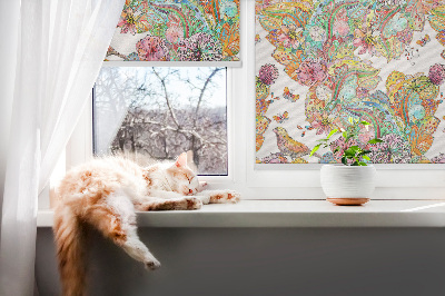 Fenster Rollo mit farbenfrohem Naturmuster