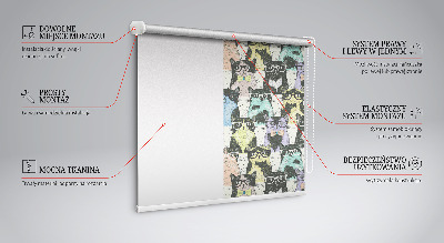 Rollo lichtundurchlässig mit Katzenmotiv