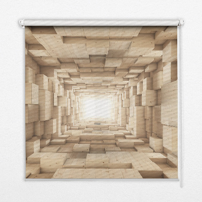 Verdunkelungsrollo mit 3D-Holzoptik