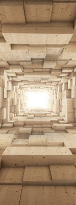 Verdunkelungsrollo mit 3D-Holzoptik