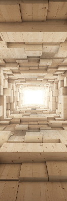 Verdunkelungsrollo mit 3D-Holzoptik