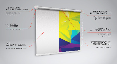 Fenster Rollo mit buntem Origami-Muster
