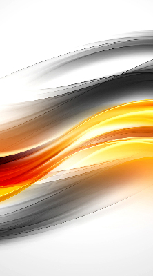 Verdunkelungsrollo in orange mit wellenförmigem Muster