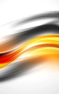 Verdunkelungsrollo in orange mit wellenförmigem Muster