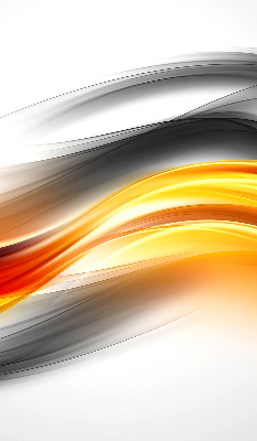 Verdunkelungsrollo in orange mit wellenförmigem Muster