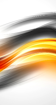 Verdunkelungsrollo in orange mit wellenförmigem Muster