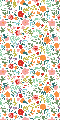 Verdunkelungsrollo mit gemaltem Blumenmuster